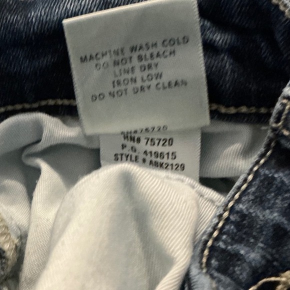 BKE Payton Mid Rise Universal Fit Distressed Jeans Dark Wash ABK2129 Size 29 - Picture 5 of 10